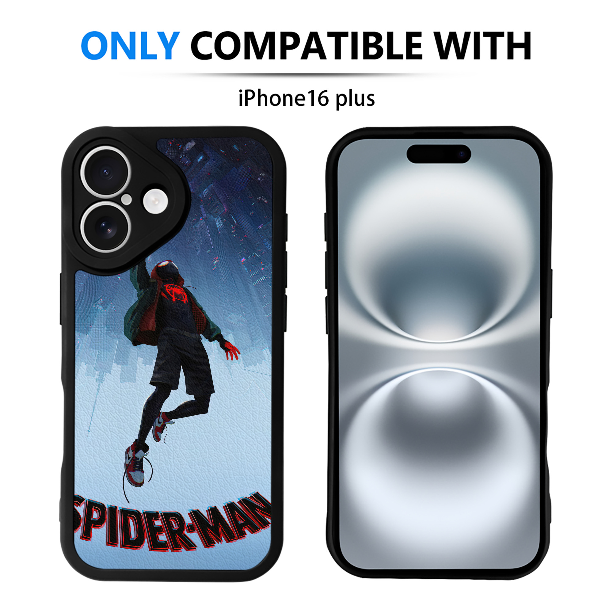 （画像用） Spider Man スパイダーマン 【iPhone 16シリーズ対応】シリコンスマホケース（レザー調） 材質：シリコン